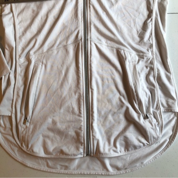 Athleta White Lightweight Hooded Zip-Up Jacket Size S - Picture 5 of 9